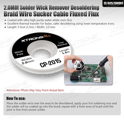 Solder wick 0mm 5m - 2.0mm, 1.5m