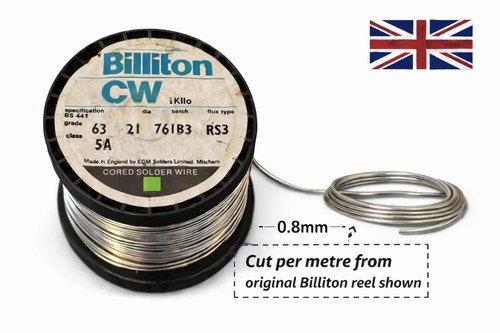 Cored solder wire - 0.8mm, 63/37