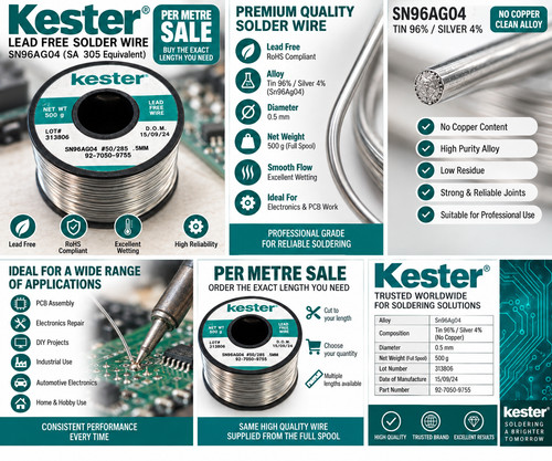 Kester lead free solder wire - lead,